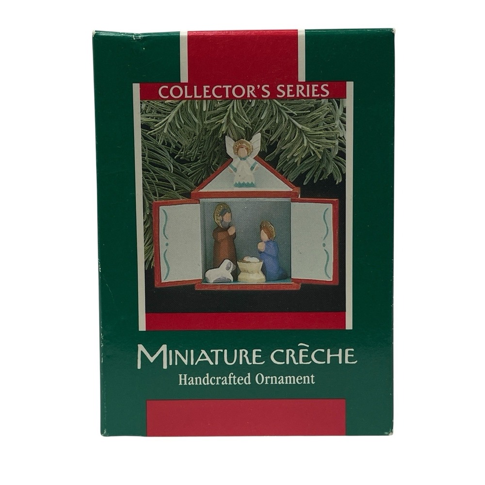 Hallmark Keepsake "Miniature Crèche"  1989 Handcrafted Retablo Last in Series